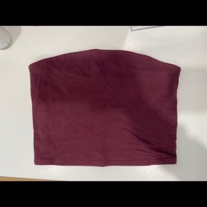 maroon tube top